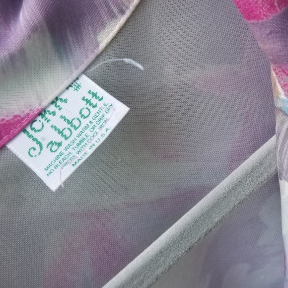 Vintage abstract Pink floral blouse - Picture 2 of 5